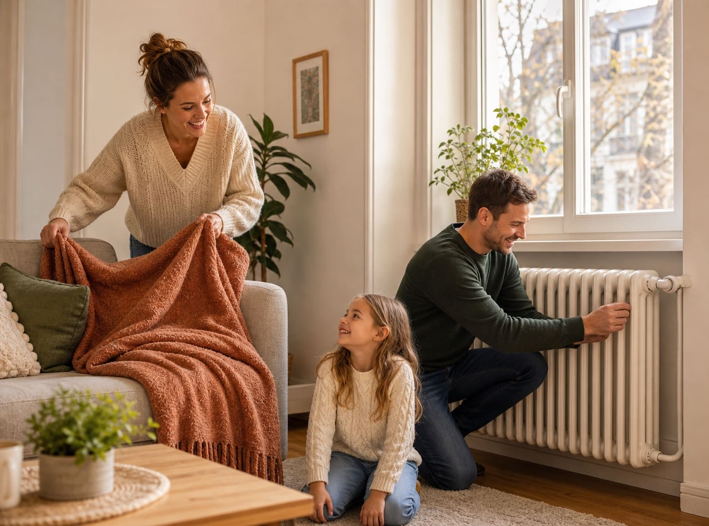 Glückliche Bewohner in einem warmen Zuhause in Feldbach