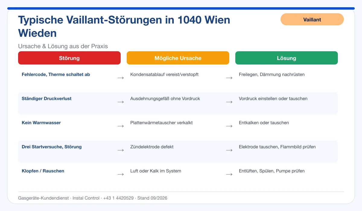 Infografik Vaillant Thermenreparatur 1040 Wien Wieden: typische Störungen, Ursachen und Lösungen